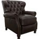 Presidential Wenlock Fudge Leather Push Thru The Arms Recliner with Nailhead Trim