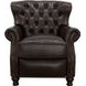 Presidential Wenlock Fudge Leather Push Thru The Arms Recliner with Nailhead Trim