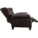 Presidential Wenlock Fudge Leather Push Thru The Arms Recliner with Nailhead Trim