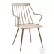 Preston Antique Copper Metal And White Washed Wood Chair