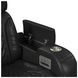 Ascend Black Leather 76" Power Reclining Loveseat with USB Charging and LED