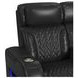 Ascend Black Leather 76" Power Reclining Loveseat with USB Charging and LED