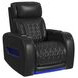 Ascend Black Leather Power Recliner with LED and USB Charger