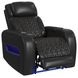 Ascend Black Leather Power Recliner with LED and USB Charger