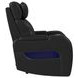 Ascend Black Leather Power Recliner with LED and USB Charger