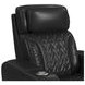 Ascend Black Leather Power Recliner with LED and USB Charger