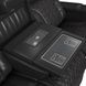 Ascend Black Leather 86" Power Reclining Sofa with USB Charging and LED