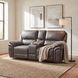 Proctor Gray Double Glider Reclining Console Loveseat