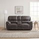 Proctor Gray Double Glider Reclining Console Loveseat