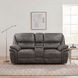 Proctor Gray Double Power Reclining Console Loveseat