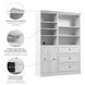 Versatile White 61'' Storage Wardrobe