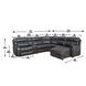 Provo Gray 6 Piece Modular Dual Power Reclining Sectional with USB Charging