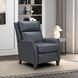 Pryce Santa Fe Ocean Leather Push Thru The Arms Recliner