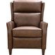 Pryce Oasis Walnut Leather Push Thru The Arms Recliner