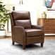 Pryce Oasis Walnut Leather Push Thru The Arms Recliner