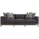 Noel Gray Leather 101" Sofa