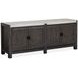 Plum Creek Ravenwood Black and White 70" Marble Top TV Stand