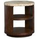 Mcpherson Burnt Umber Round Stone Top End Table