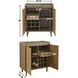 Novato Light Brown Sintered Stone 2 Door Bar Cabinet