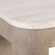Loggia White and Aria Rectangular Travertine Top Console Table