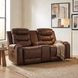 Putnam Brown Double Glider Reclining Loveseat