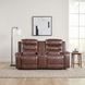 Putnam Brown Power Double Reclining Loveseat