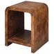 Putnam Dark Brown Square Side Table with 1 shelf