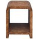 Putnam Dark Brown Square Side Table with 1 shelf