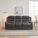 Putnam Gray Double Reclining Sofa With Drop Down Table