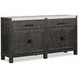Plum Creek Ravenwood Black and White 4 Door Marble Top Sideboard