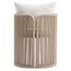 Trellis White Upholstered Outdoor Arm Chair