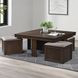 Paxton Beige and Brown 5 Piece Storage Coffee Table with Ottoman