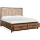 Callisto Bourbon Brown and Santa Cruz King Upholstered Storage Panel Bed