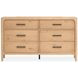Somerset Butternut 6 Drawer Dresser