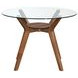 Oscar Walnut Round Glass Dining Room Set