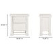 Clement Whitewashed 2 Drawer Nightstand