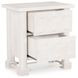 Clement Whitewashed 2 Drawer Nightstand