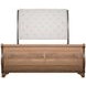 Coventry Hall Pecan King Upholstered Sleigh Bed