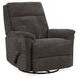 Sophisticated Steel Performance Fabric Swivel Gliding Recliner
