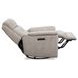 Sophisticated Oat Performance Fabric Swivel Gliding Power Recliner with Power Lumbar and USB Charging