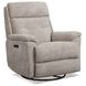 Sophisticated Oat Performance Fabric Swivel Gliding Power Recliner with Power Lumbar and USB Charging
