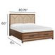 Callisto Bourbon Brown and Santa Cruz King Upholstered Storage Panel Bed