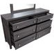 Merrifield Raisin Black 6 Drawer Dresser