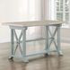 Darcy Beige and Mint Green 82" Extendable Rectangular Counter Height Table