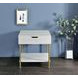 Whitman White And Champagne Square End Table