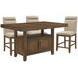 Garland Brown Extendable Rectangular Storage Counter Height Dining Room Set