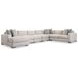 Drew Cream 6 Piece Modular Sectional with LAF Chaise and Pillows