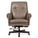 Lenia Rich Brown Leather Upholstered Swivel Tilt Executive Chair