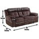 Pueblo Brown 77" Manual Reclining Console Loveseat
