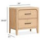 Somerset Butternut 2 Drawer Nightstand with USB Charging